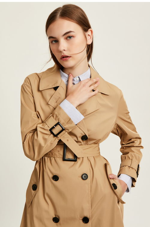 【拓谷20年春裝新款女式風(fēng)衣外套】- 