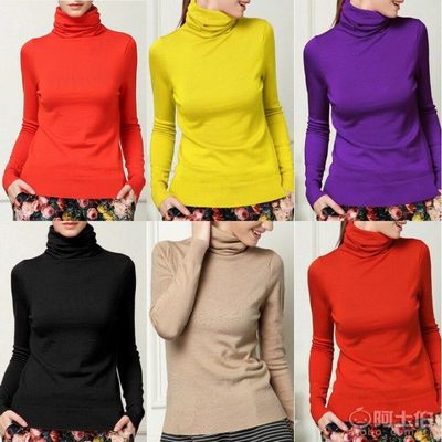【自主品牌廠家雜庫存韓版高領女裝毛衣舒適休閑女式打底衫清倉處理高彈毛衣高彈打底衫】東莞市虎門可依美服裝店 - 產品庫